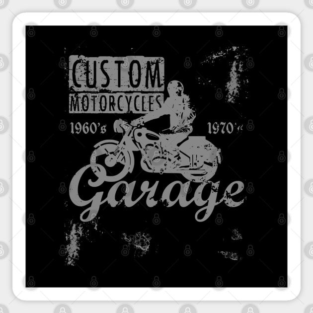 Motorbiker - Custom Motorcycles Sticker by Kudostees